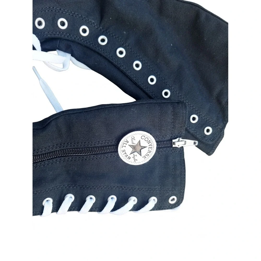 Converse Chuck Taylor All Star Knee Hi Boots Black White Girl's GS 2Y Women's 4